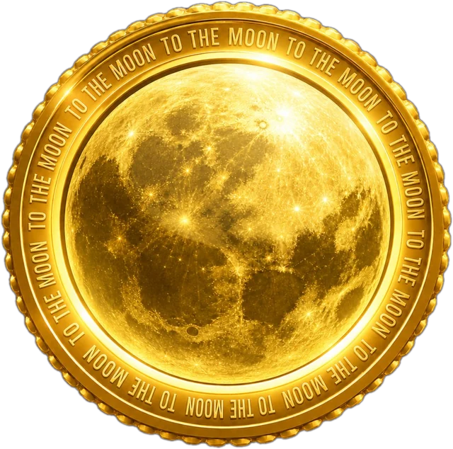 Mooncoin gold coin, To The Moon